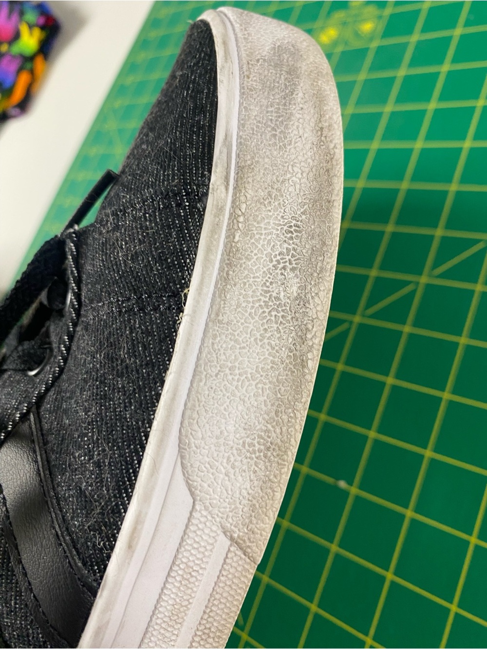 adidas Black Denim Low-Top Sneakers with White Sole - Picture 4 of 8